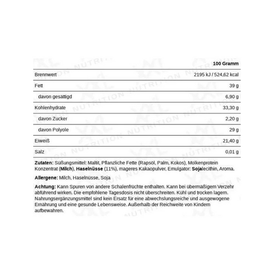 XXL Nutrition Delicious Protein Spread Schokolade Haselnuss (350g)